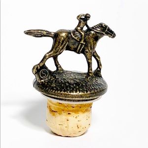Blanton’s Bourbon “S” horse and jockey bottle stopper.